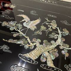 黒漆螺鈿テーブル　鳳凰紋　中古　韓国製 黒漆螺鈿テーブル 鳳凰紋 中古 韓国製 - メルカリ