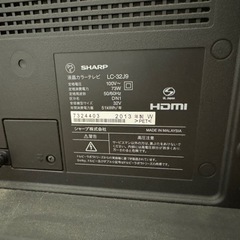 SHARP LC-32J9 32型の画像
