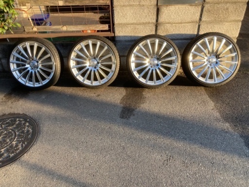 最終値下です‼️19インチ　アルミホイール➕タイヤ夏用　ステーションワゴンやミニバンに