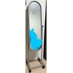 【3月末まで】キャスター付きミラー 全身鏡