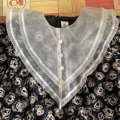 レトロ  ワンピース  昭和レトロ  バラ柄  発表会　セレモニー服の画像