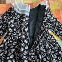 レトロ  ワンピース  昭和レトロ  バラ柄  発表会　セレモニー服の画像