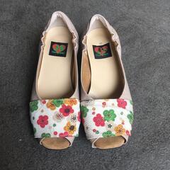 【JS Hart lavel】本革　着物生地　23.0cm