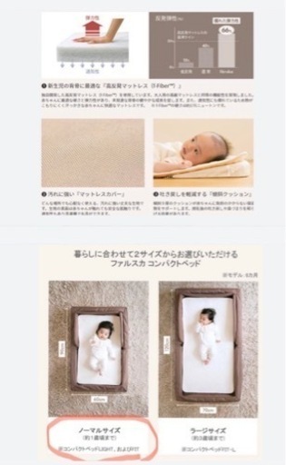 【取引中】ファルスカコンパクトベッドオーガニックコットンプレミアムモデル　専用トイバー付き
