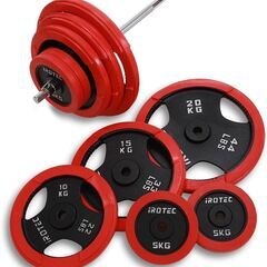 IROTEC (アイロテック) ラバー バーベル 120KGセッ...