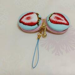 【ハンドメイド】マカロンポーチ　コインケースの画像