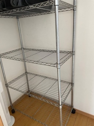 収納家具 スチール製 4段 棚