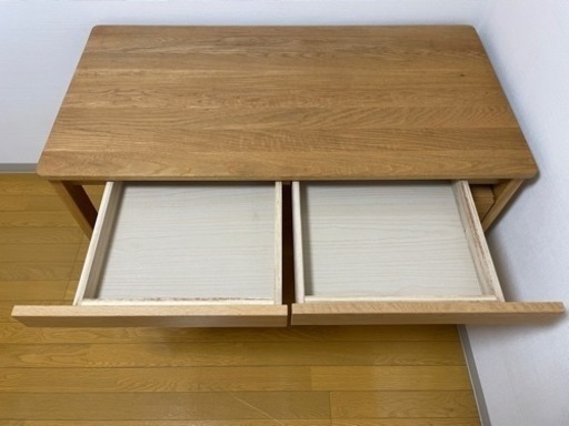 時間限定値下げ 【美品】無印良品のオーク無垢材デスク　キャビネットセット