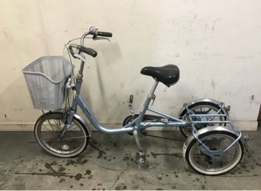 128□岐阜発/BRIDGESTONE/WAGON/三輪自転車/自転車/走行確認済/スイング付/防犯有/ロック付/傷サビ有り　R4.10/31□