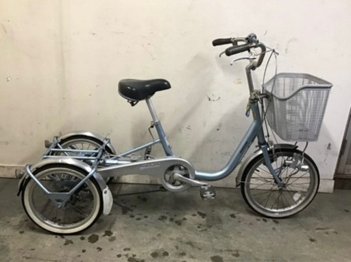 128□岐阜発/BRIDGESTONE/WAGON/三輪自転車/自転車/走行確認済/スイング付/防犯有/ロック付/傷サビ有り　R4.10/31□