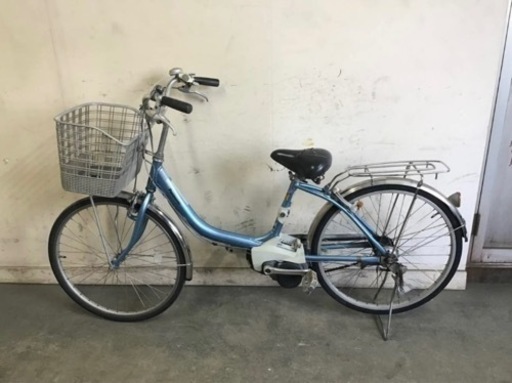131□岐阜発　△Panasonic 電動自転車/24インチ/走行確認/アシスト未確認/充電器なし/防犯有り/鍵有り/サドル破れ有り/
