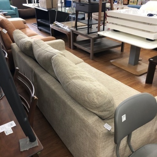 NODA FURNITURE 3人掛けソファー　ベージュ×ブラウン　売ります！