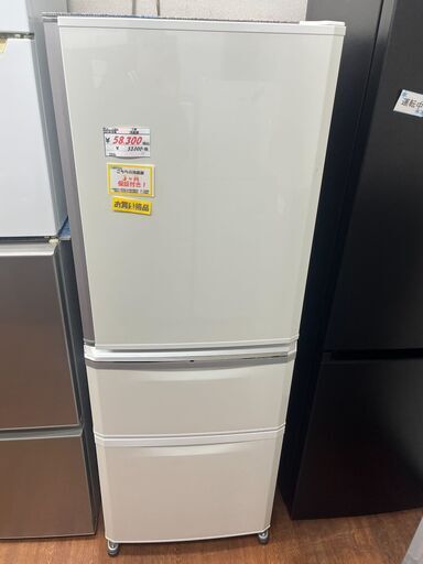 リサイクルショップどりーむ天保山店　No11895　冷蔵庫　MITSUBISHI　三菱　335L　2018年製　自動製氷機能付き　高年式　配達設置可能