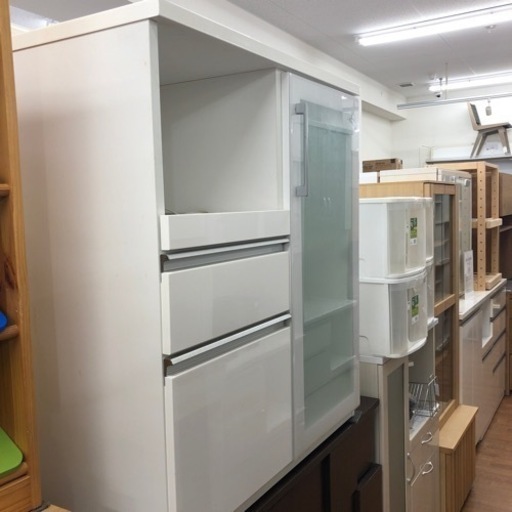 1枚扉キッチンカウンター　引き出し付き　ホワイト　売ります！