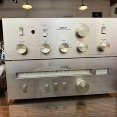 DENON製プリメインアンプとFMチューナー