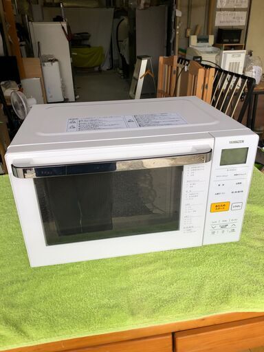 YAMAZEN オーブンレンジ YRJ-F181V 2019年製 50/60Hz 18L フラット庫内 ワンタッチ簡単調理! グリル＆オーブン