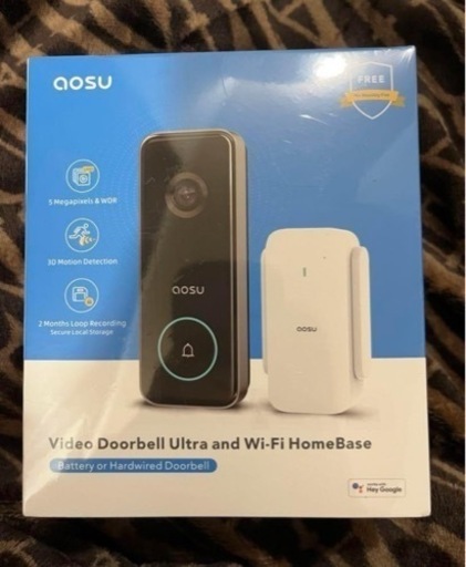 アレクサ対応　新品未使用品　ワイヤレスインターフォン　　ドアベル　リアルタイム遠隔ビデオ通話可能