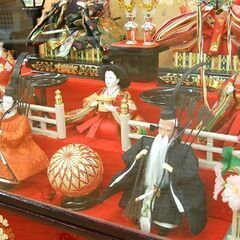 寿慶作 三五七人飾 雛人形 3段 幅68×奥行40×高さ57.5㎝ ガラスケース入り オルゴール付き ひな人形 札幌市 清田区 平岡の画像