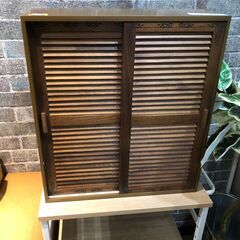 オリーブ柄 トイレラック/トイレ収納 【ワイドタイプ】 約幅50×奥行19×高さ56cm 木製扉付き 〔御手洗い お手洗い〕の画像