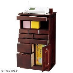 引き出しいっぱいファックス台の画像