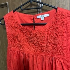 夏服 コットンブラウス ノースリーブの画像