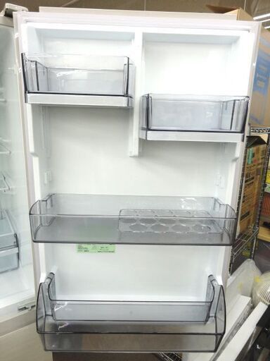 西岡店 美品！ 大型冷蔵庫 356L 3ドア 東芝 2022年製 GR-T36SV アイボリー 自動製氷付き 鏡面ガラス TOSHIB