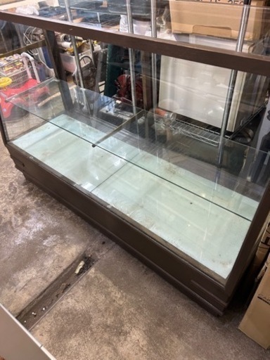 万代店　昭和レトロショーケース　木製什器　店舗
