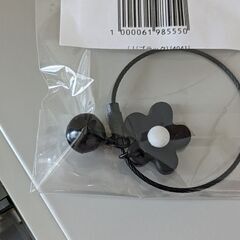 鈴付きフラワー/ワイヤーキーホルダー（新品）の画像