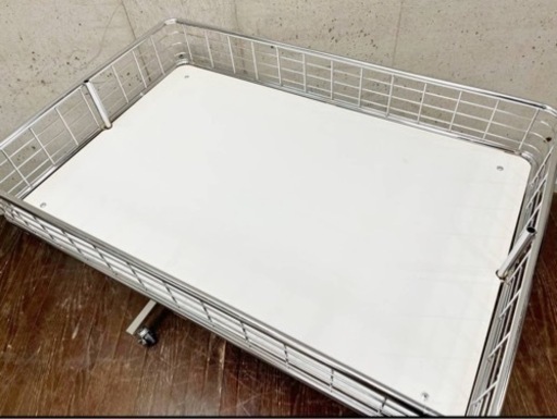 2 折りたたみワゴン 平台ワゴン 什器 ワゴン 陳列ワゴン 幅90cm キャスター付き 業務用 ワゴン什器