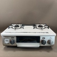 03K251 リンナイ [DCM01BEL] 左強火力 LPガス用 2018年 着火OK 中古 油汚れあり 現状 売り切り リンナイ LPガス用 ガステーブル 左強火 2017年製 DCM01BEL ベージュ