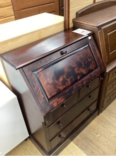 KC-3【新入荷　リサイクル品】北海道旭川家具　和光　北海民芸　ライティングビューロー