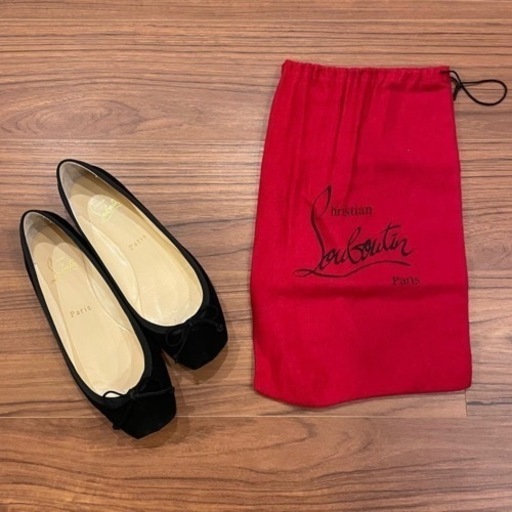 美品　クリスチャンルブタン　フラット　バレーシューズ　37.5