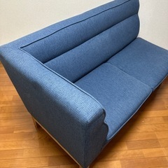 ソファ 2-3人掛けソファ　青の画像