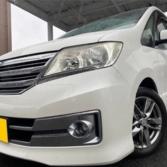 H24年式☆月々1.2万円〜分割払い可❗️車検2年付き！日産 セレナライダー☆8人乗り☆日産純正ナビ付き☆走行中DVD観れます☆ETC付き☆バックカメラ付き☆ウィンカーミラー☆両側電動スライドドア☆事故修復歴無し☆ドラレコ付きのフル装備☆車内広々三列シート‼️の画像