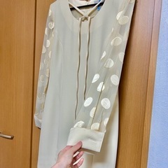 【美品】フォーマル膝丈ワンピース　結婚式 二次会 パーティー デートなどの画像