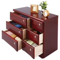 全段鍵付き天然木便利収納