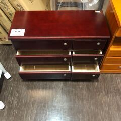 全段鍵付き天然木便利収納の画像