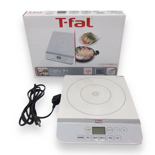 24Y162 ジ3 T-fal ティファール 卓上IH調理器 IH2021JP DAILY IH デイリーIH 1400W 14～32cm対応 中古品