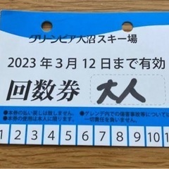 【11回数券】𣗄代スキー場　