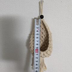 小物入れ　マクラメ編みの画像