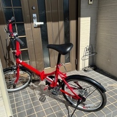 【交渉中】キャプテンスタッグ　折り畳み自転車　6段変速　20インチの画像