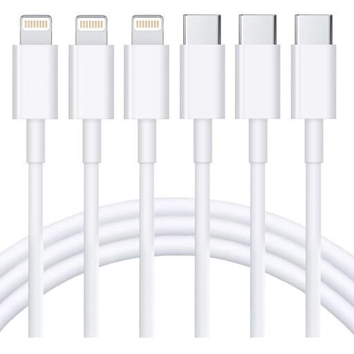 USB-C ライトニングケーブル 1.8M 3本セット MFi認証 タイプc iphone 充電 type-c lightning ケーブル PD対応 急速充電 各種対応