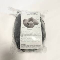 Kmall ネックピロー コットン 飛行機 携帯枕 U型 エアーピロー プレス式膨らませる 収納袋一体型 自宅 バス オフィスの画像