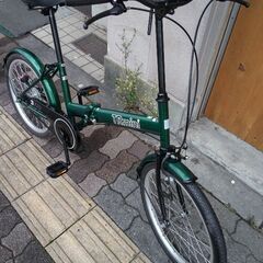 美品MINI 折りたたみ自転車 ダークグリーン 美品MINI 折りたたみ自転車 ダークグリーン
