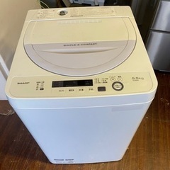 福岡市内配送設置無料　シャープ 全自動洗濯機 5.5kg バイオレット ES-GE5A-V