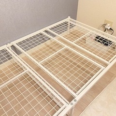 シングルパイプベッド　ホワイト　ニトリの画像