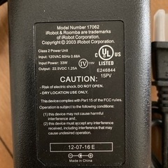 値下げ　ルンバ　電源アダプターの画像