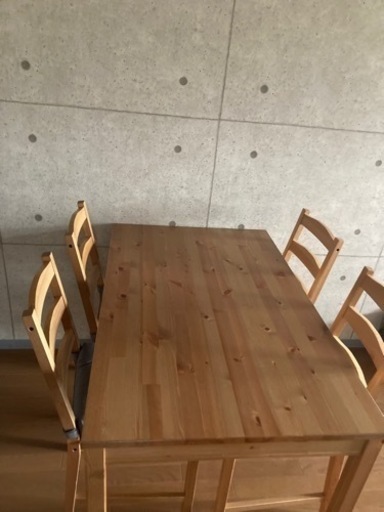 IKEA テーブル(リーサボー)&チェア(ヨックモック)　1台4脚セット LISABO リーサボー / LISABO リーサボー テーブル＆チェア4脚