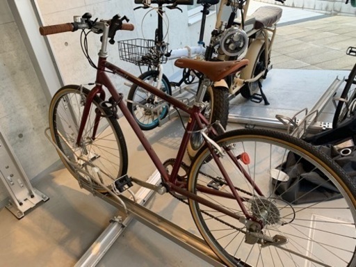 自転車 クロスバイク 26インチ シマノ製6段変速(ライト、ロック、スマホ ホルダー付き)