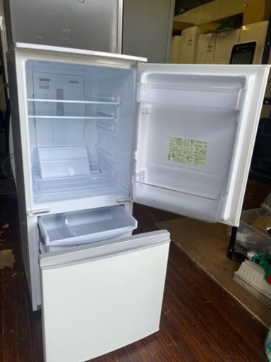 北九州市内配送可能シャープ 137L 2ドアノンフロン冷蔵庫 keyword キーワードホワイト SJ14E5KW 